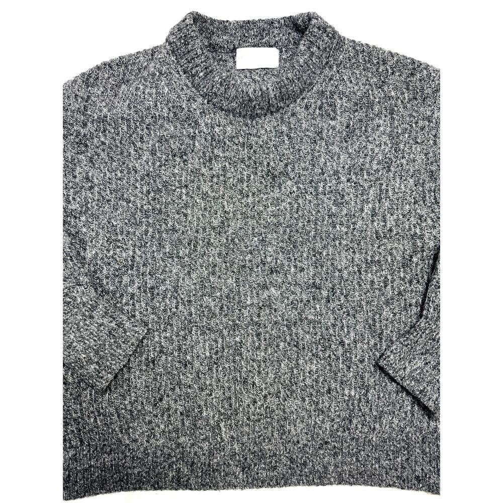 Everlane Oversized Alpaca Crew Sweater Grey Marled Quiet Luxury Womens Sz Med